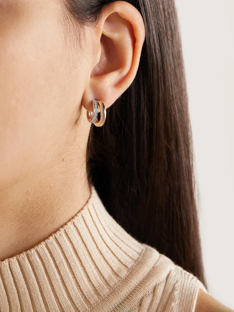 Pomellato Together 18-karat Rose Gold Diamond Hoop Earrings