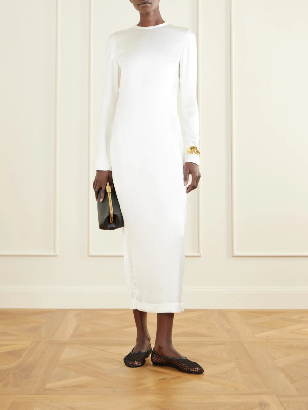 Proenza Schouler Amory Leather Clutch, styled view