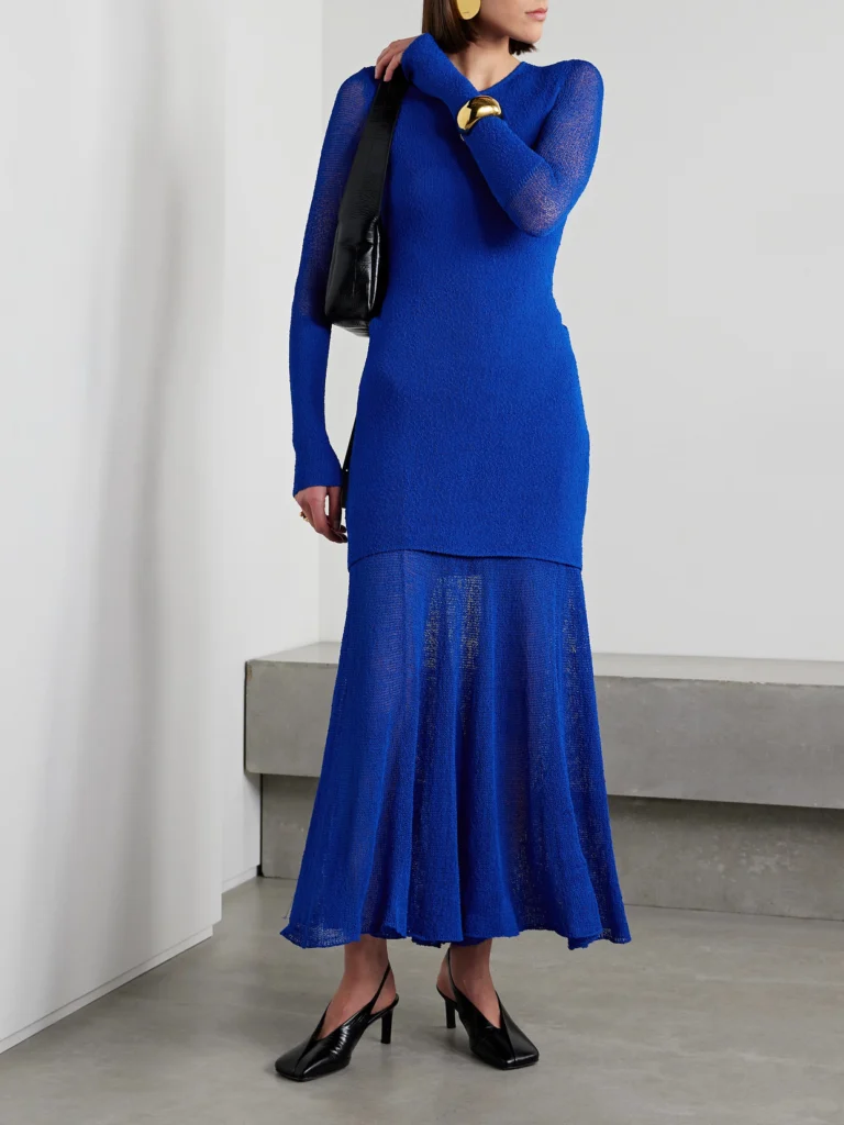 Proenza Schouler Anita Layered Knitted Maxi Dress