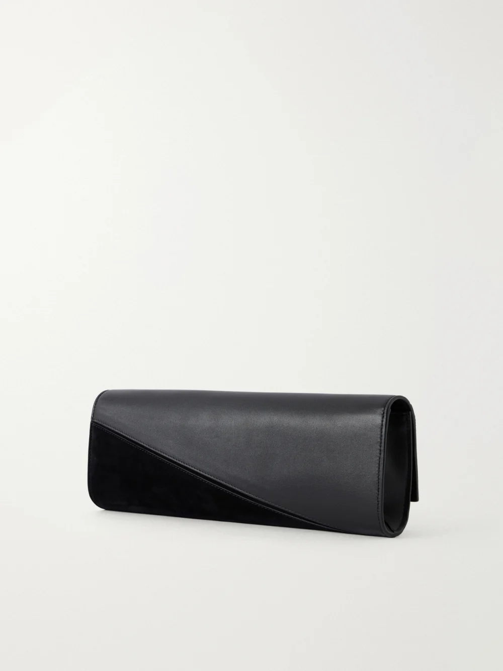 Back view of the Proenza Schouler Hex Leather and Suede Clutch