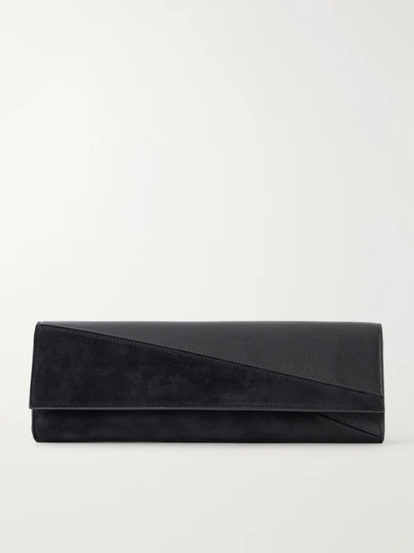 Proenza Schouler Hex Leather and Suede Clutch