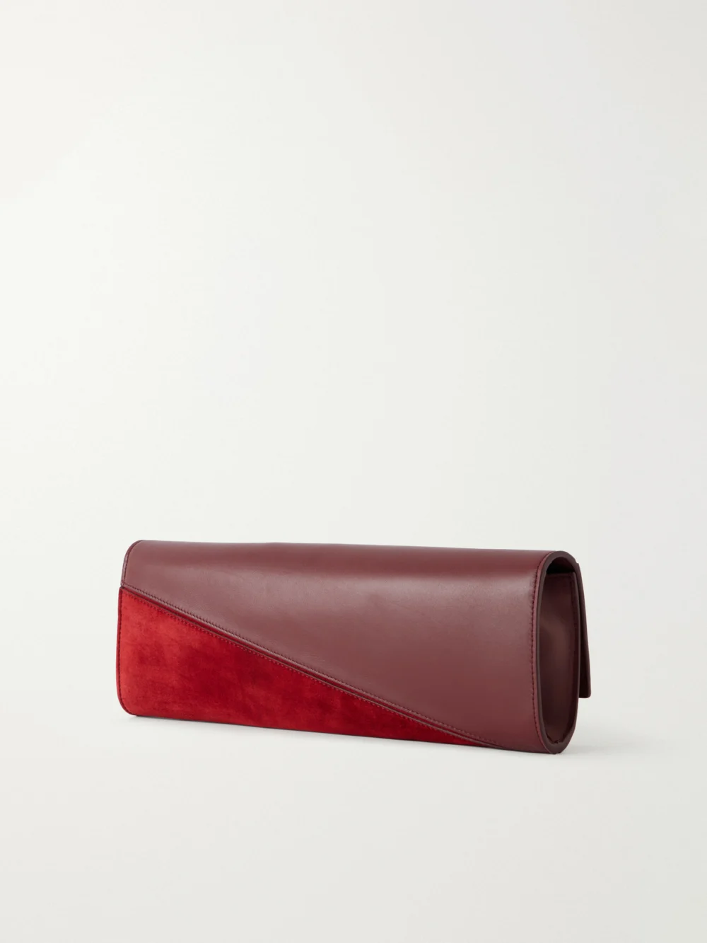 Back view of the Proenza Schouler Hex Leather and Suede Clutch