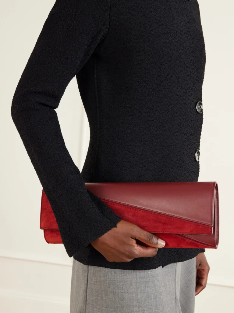 Proenza Schouler Hex Leather and Suede Clutch