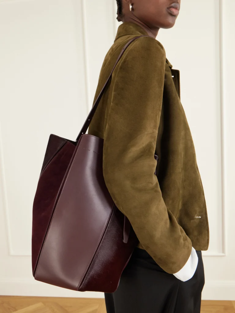 Proenza Schouler Hex Leather, Suede and Calf-hair Shoulder Bag