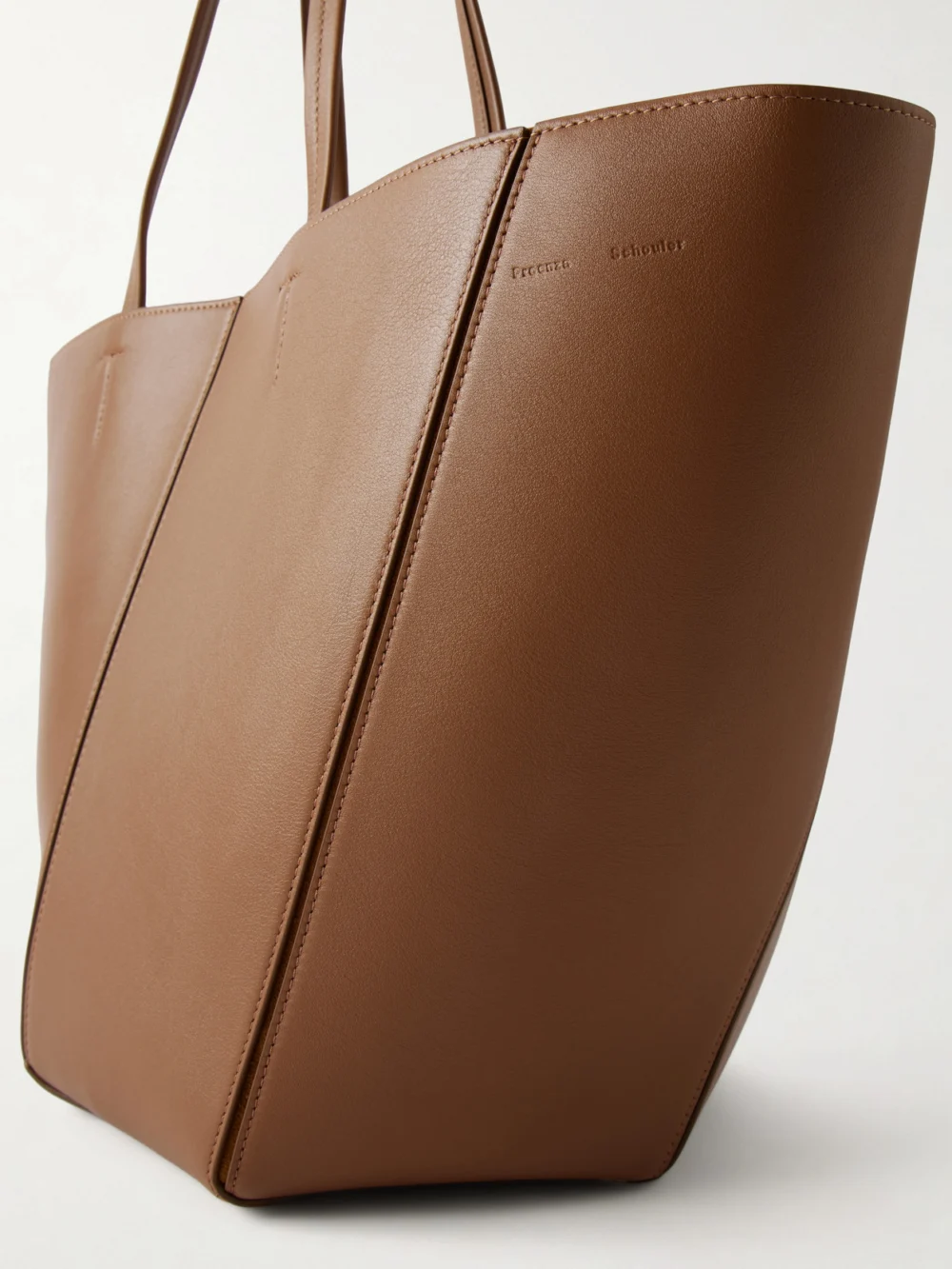 Close-up detail of the Proenza Schouler Hex Leather Tote