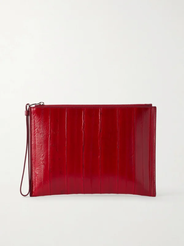 Proenza Schouler Leather Intarsia Leather-trimmed Suede Pouch