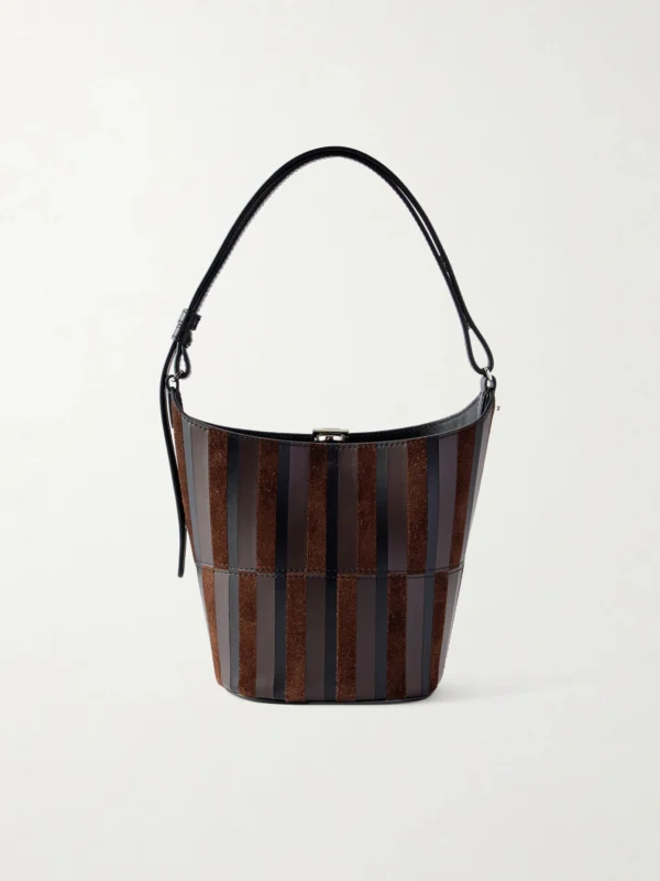 Proenza Schouler Mini Bucket Intarsia Leather and Suede Bag