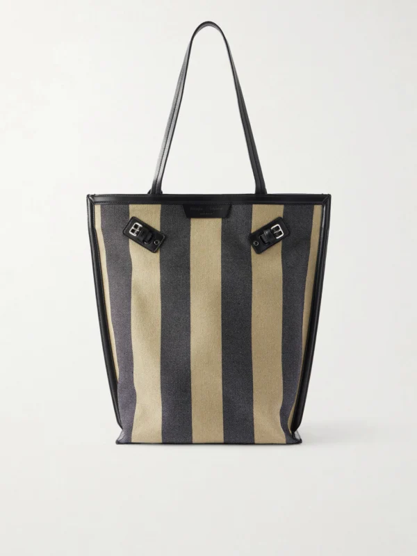 Proenza Schouler North South Days Striped Leather-trimmed Canvas Tote