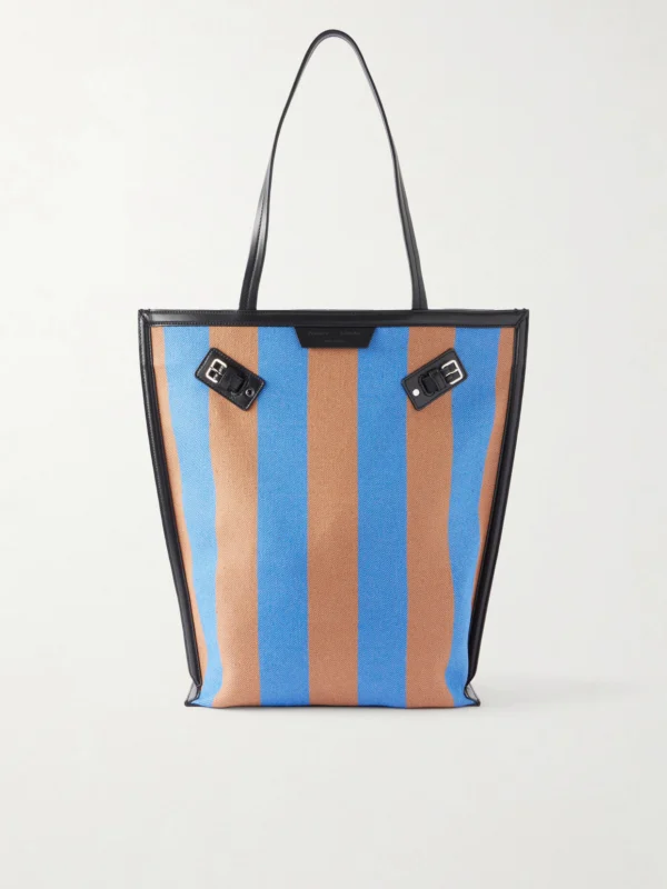 Proenza Schouler North South Days Striped Leather-trimmed Canvas Tote