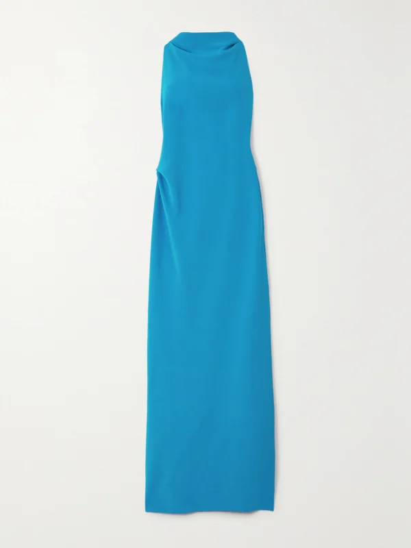 Proenza Schouler Open-back Draped Crepe Maxi Dress