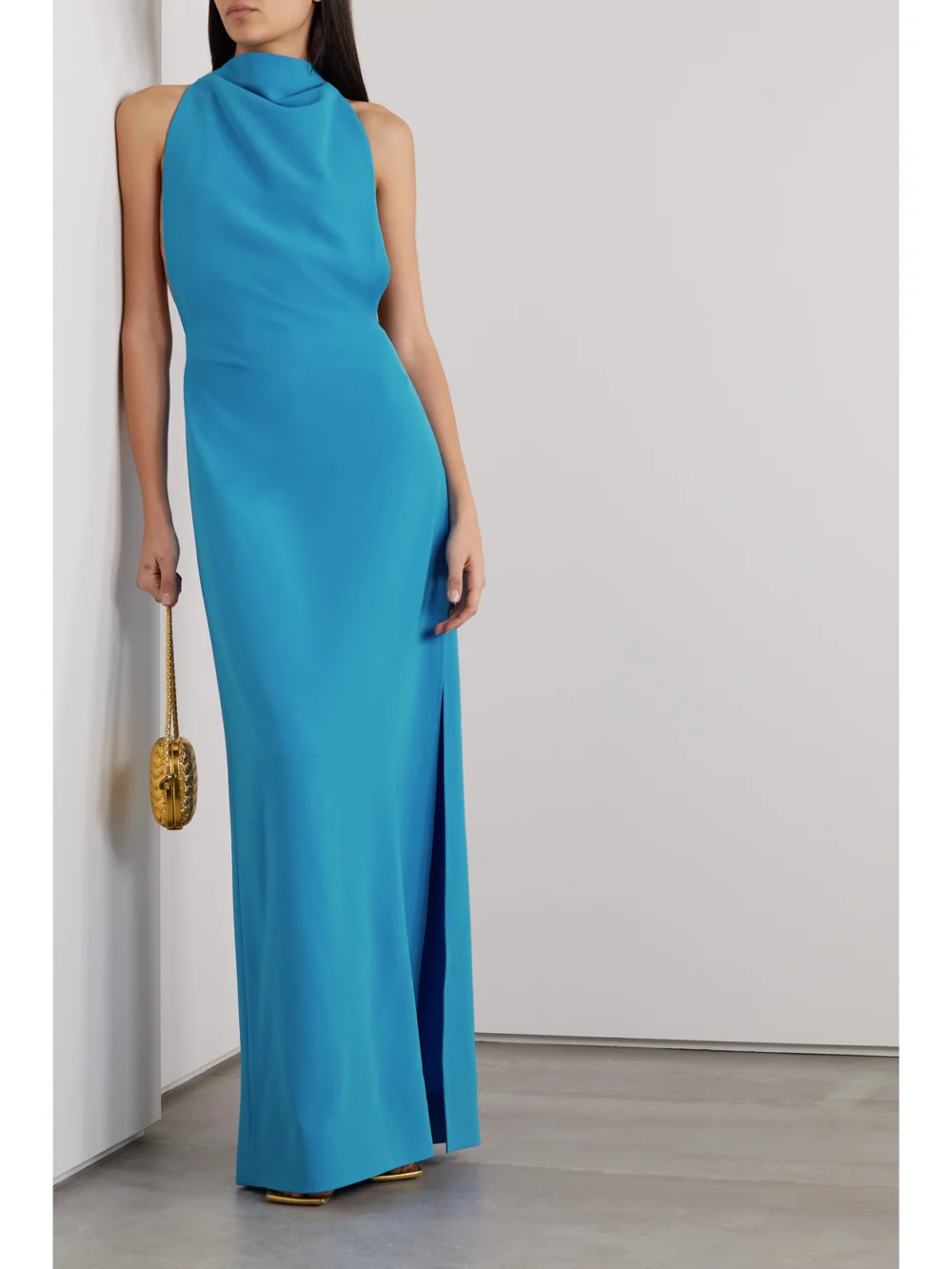 Proenza Schouler Open-back Draped Crepe Maxi Dress, worn by a model