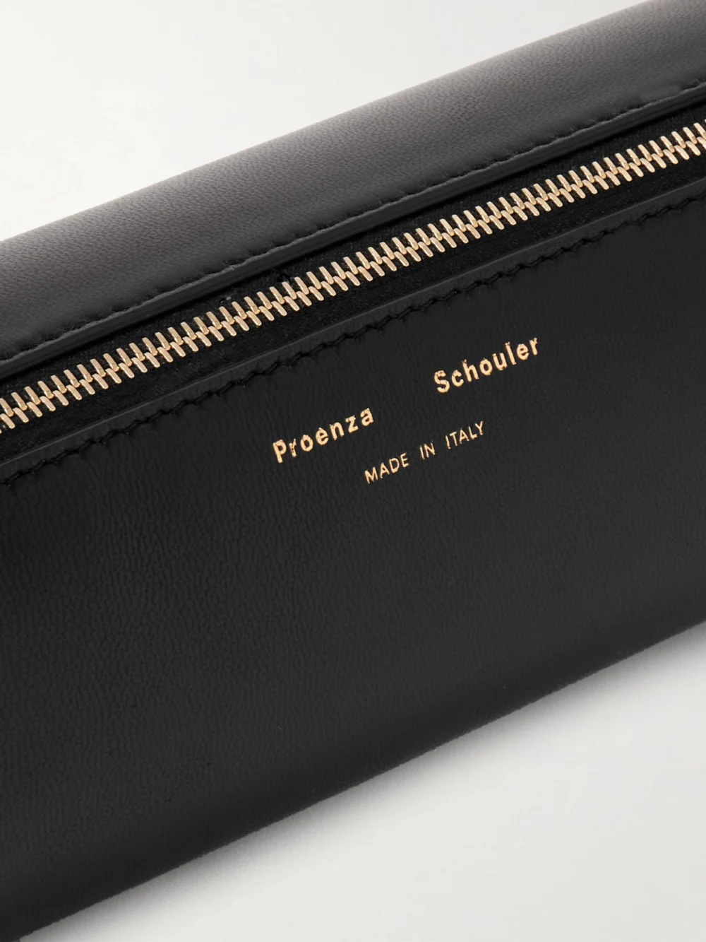 Close-up detail of the Proenza Schouler Silo Textured-leather Shoulder Bag