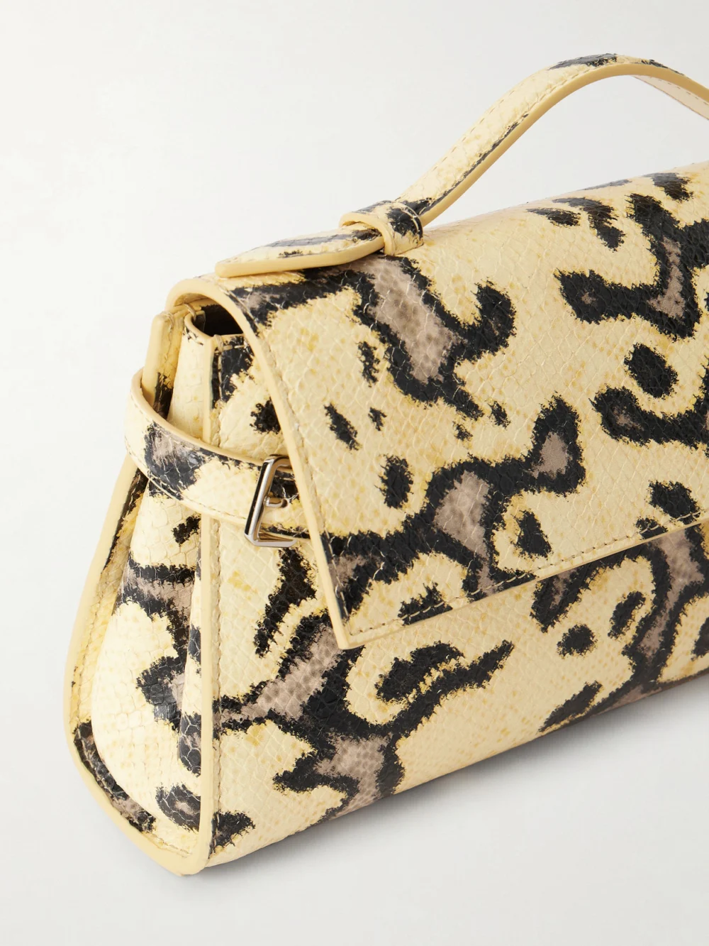 Close-up detail of the Proenza Schouler Tate Snake-effect Leather Tote