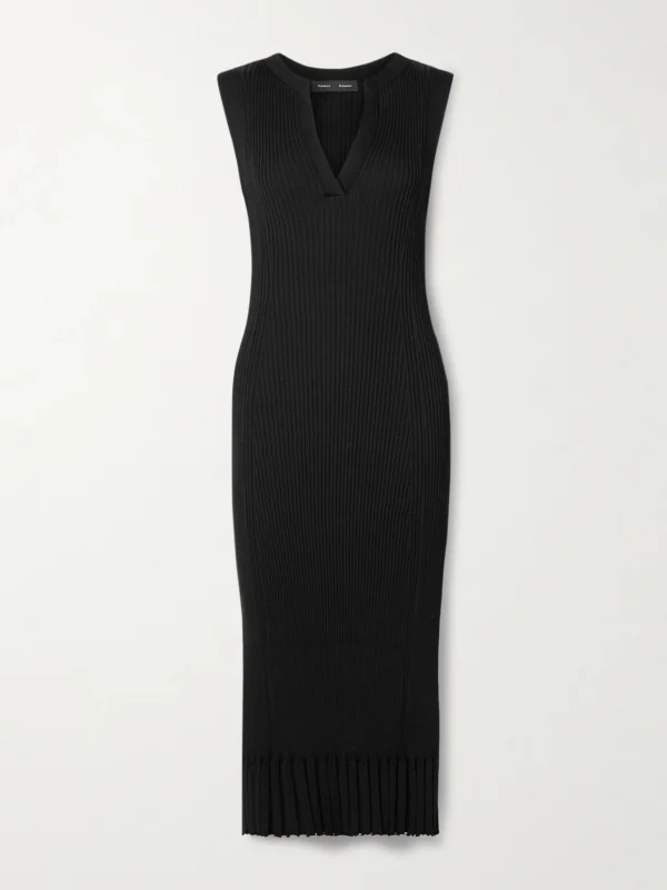 Proenza Schouler Tatum Ribbed-knit Midi Dress