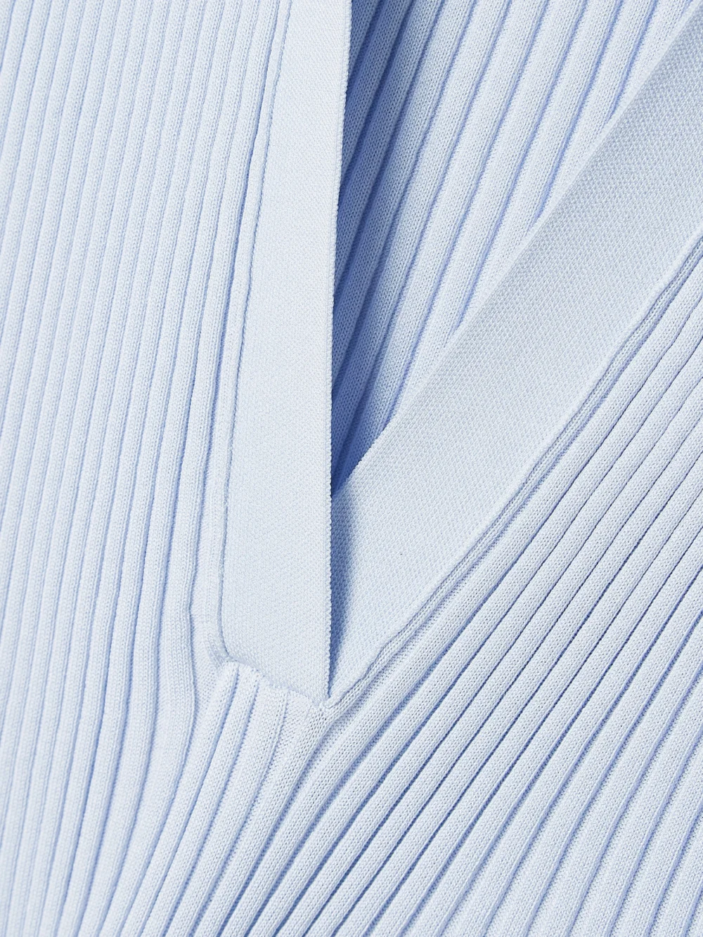 Close-up detail of the Proenza Schouler Tatum Ribbed-knit Midi Dress