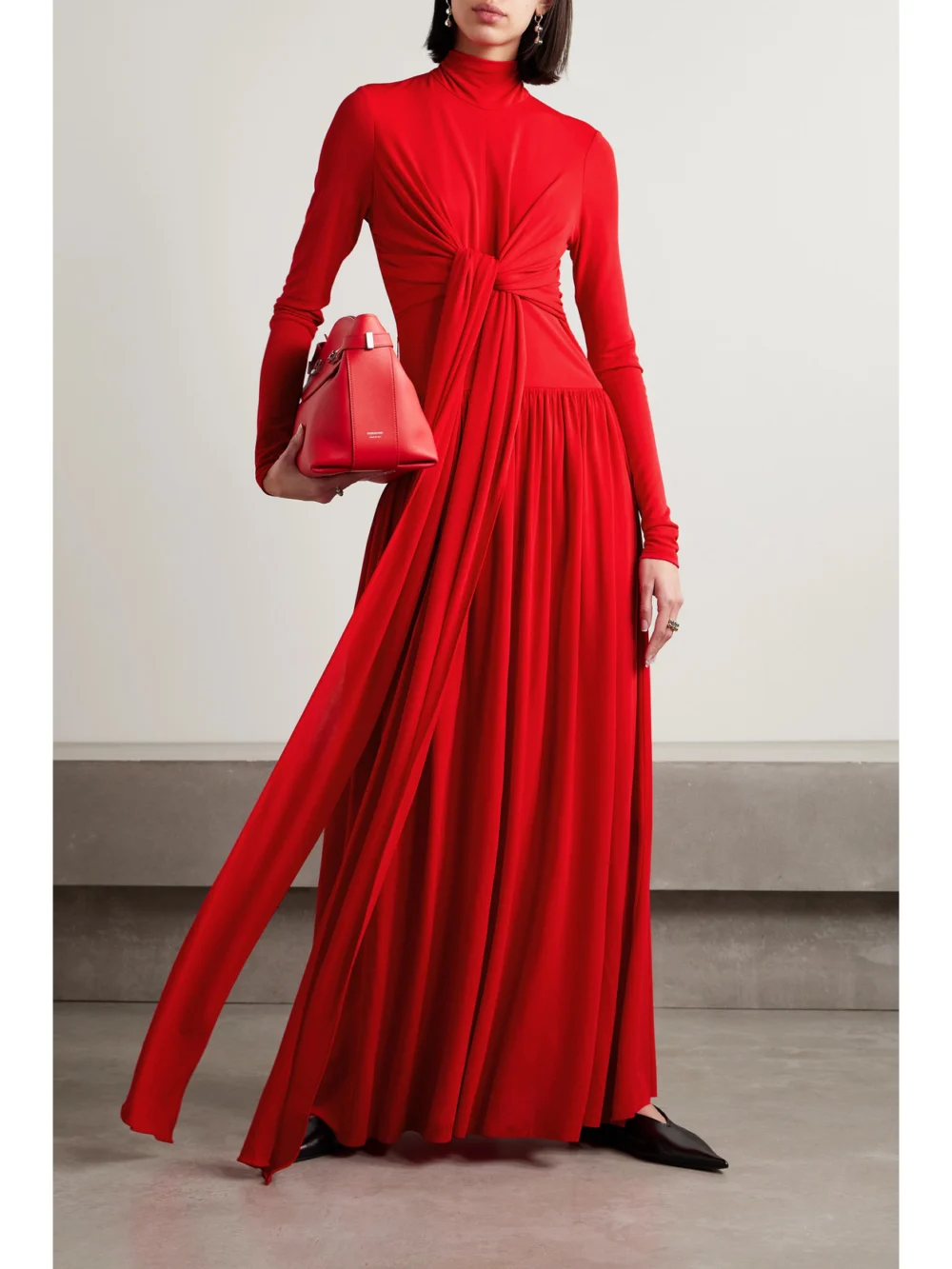 Proenza Schouler Wrap-effect Jersey Maxi Dress, worn by a model