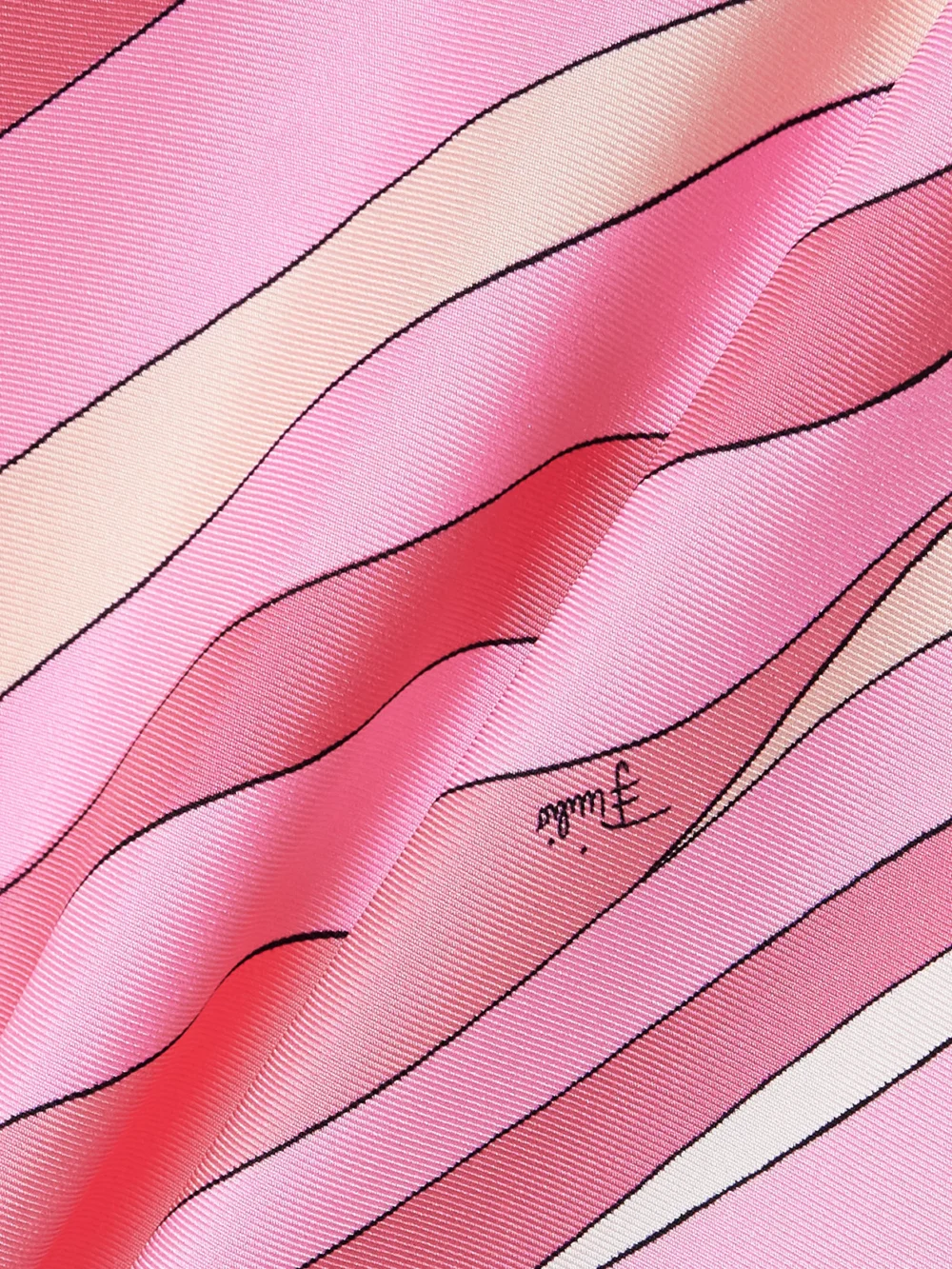 Close-up detail of the Pucci Halterneck Printed Silk-twill Midi Dress