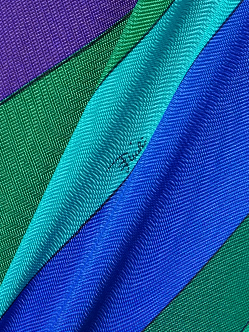 Close-up detail of the Pucci Layered Cotton and Silk-blend and Printed Jersey Maxi Dress