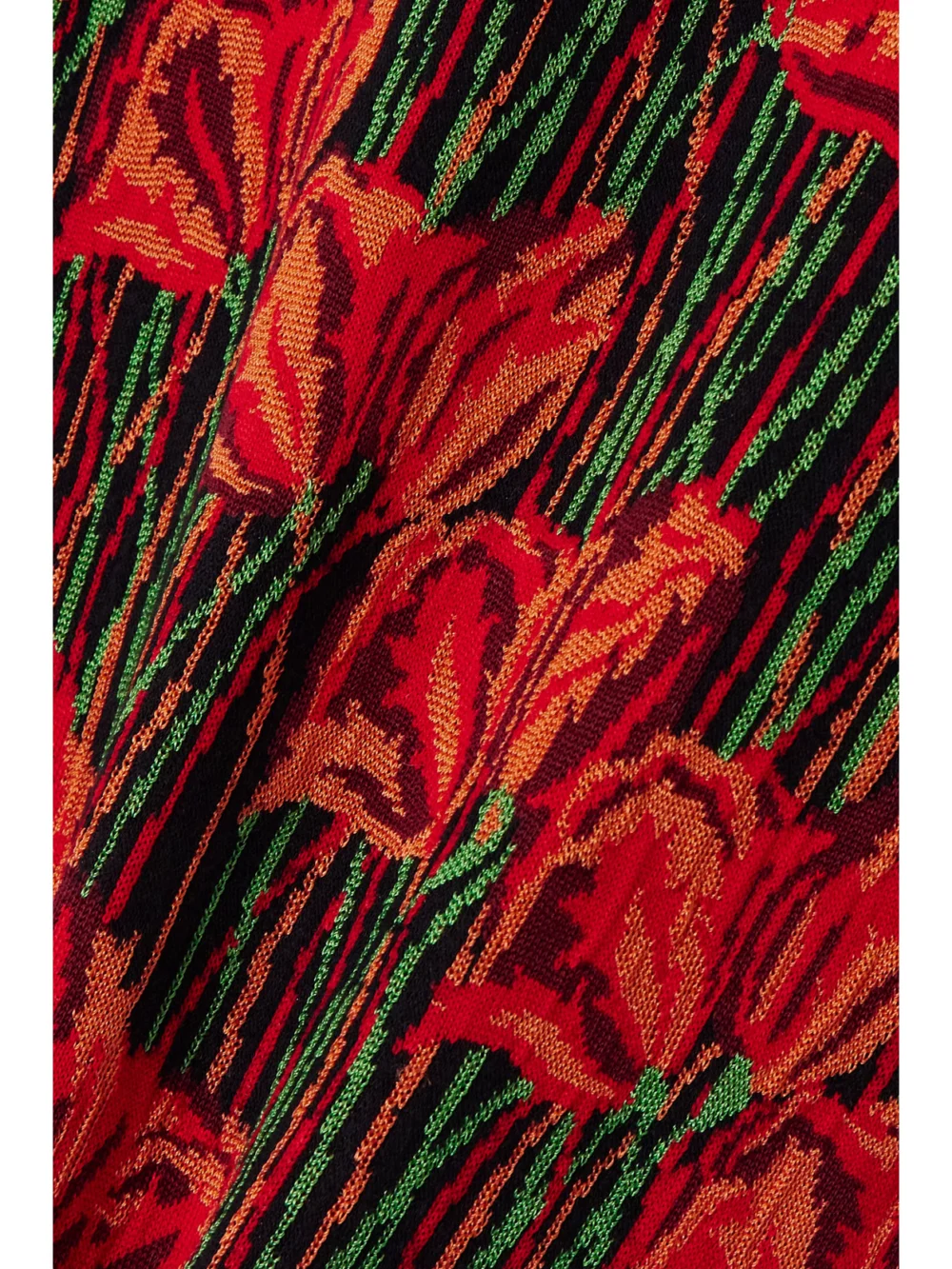 Close-up detail of the Pucci Open-back Jacquard-knit Turtleneck Maxi Dress