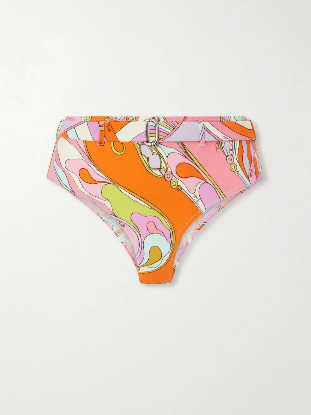 Pucci Printed Belted Bikini Briefs in pink