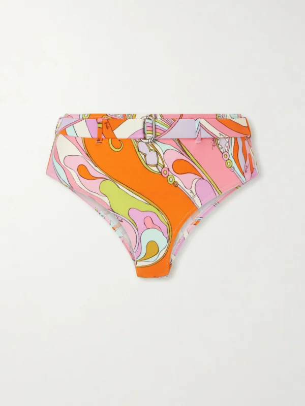 Pucci Printed Belted Bikini Briefs
