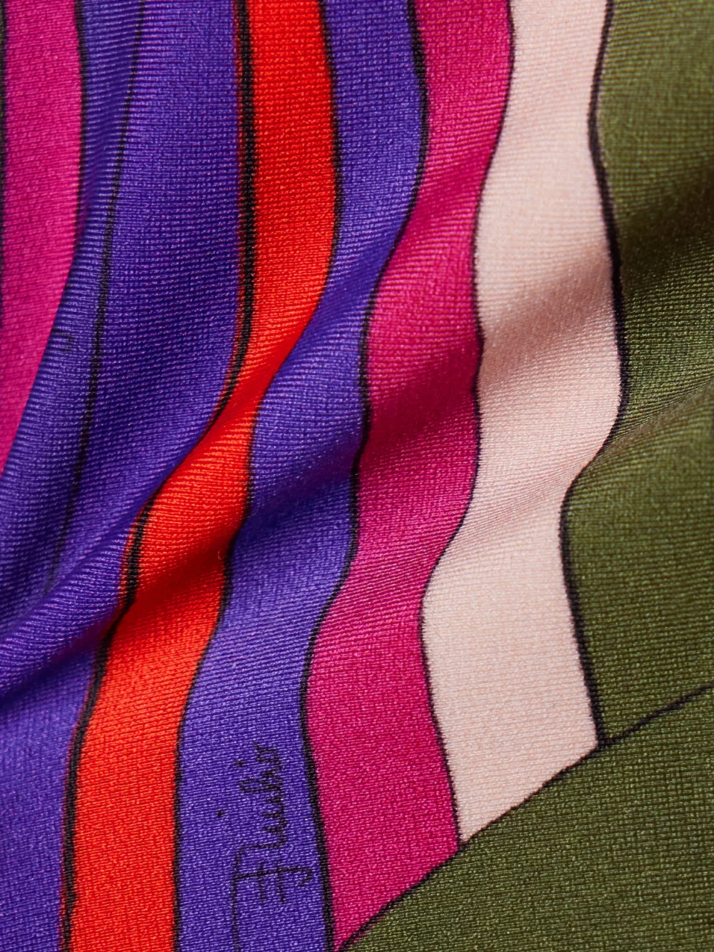 Close-up detail of the Pucci Printed Bikini Briefs