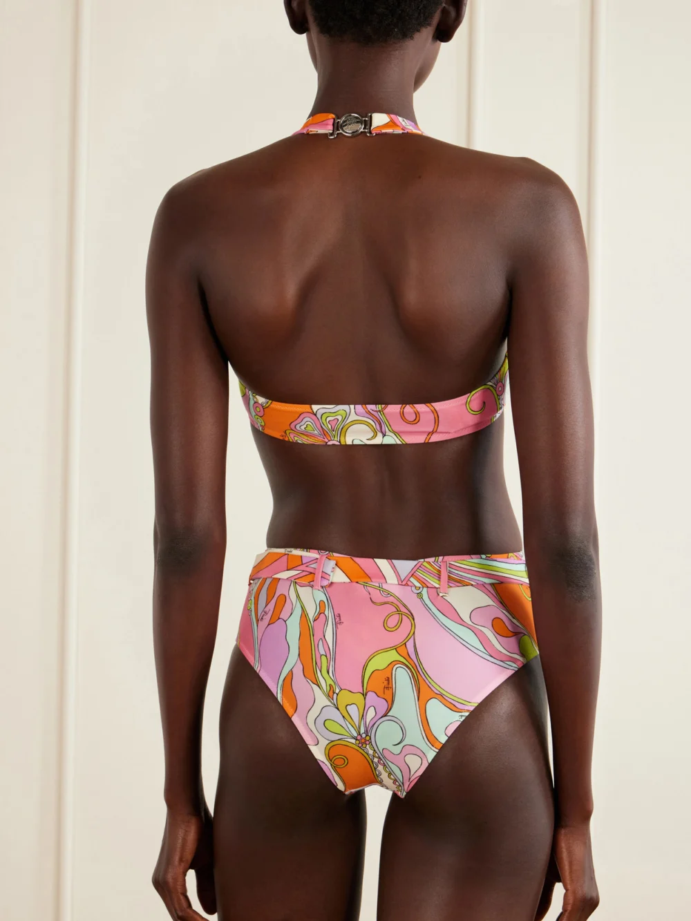 Back view of the Pucci Printed Halterneck Bikini