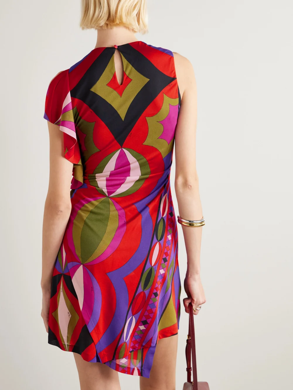 Back view of the Pucci Printed Jersey Mini Dress