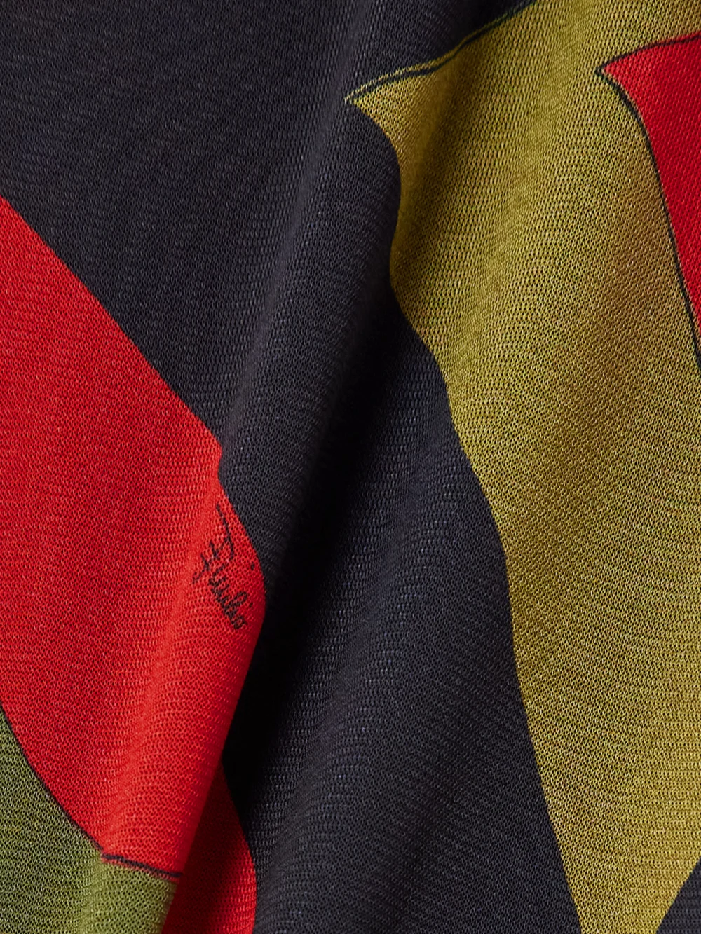 Close-up detail of the Pucci Printed Jersey Mini Dress
