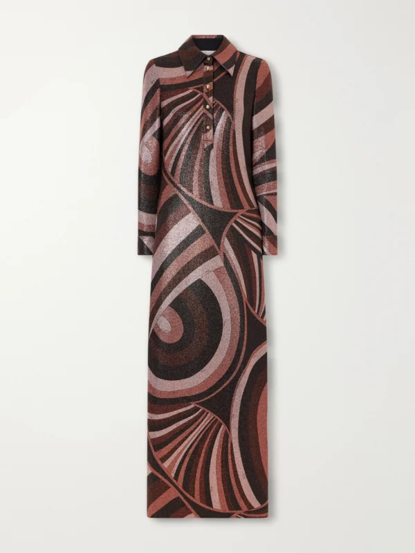 Pucci Printed Knitted Maxi Dress