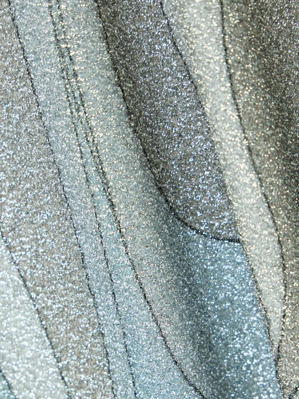 Close-up detail of the Pucci Printed Metallic Jersey Midi Skirt