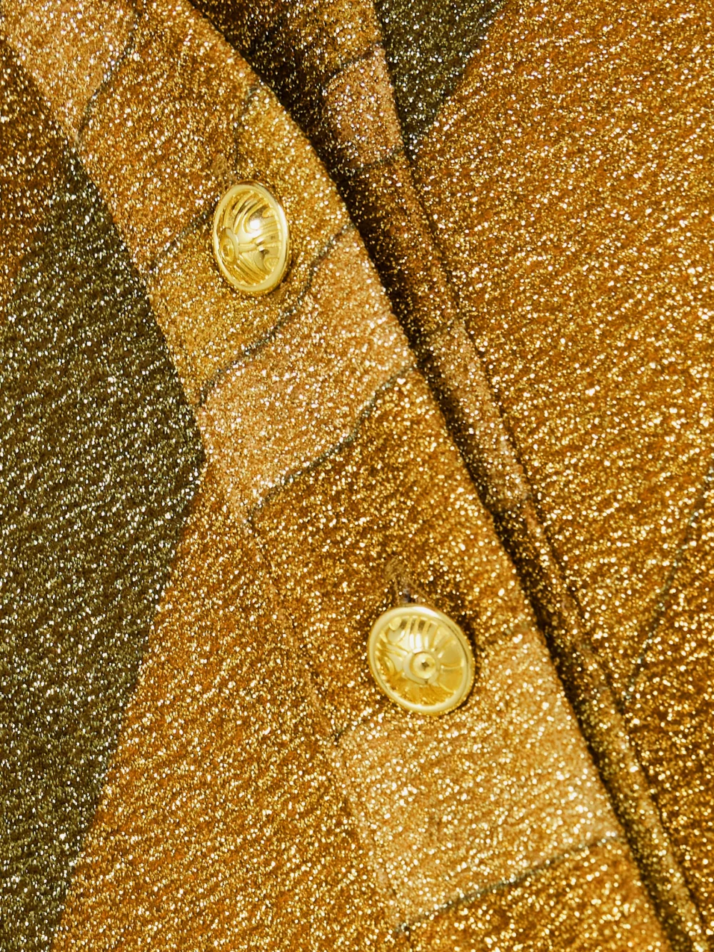 Close-up detail of the Pucci Printed Metallic Jersey Polo Shirt