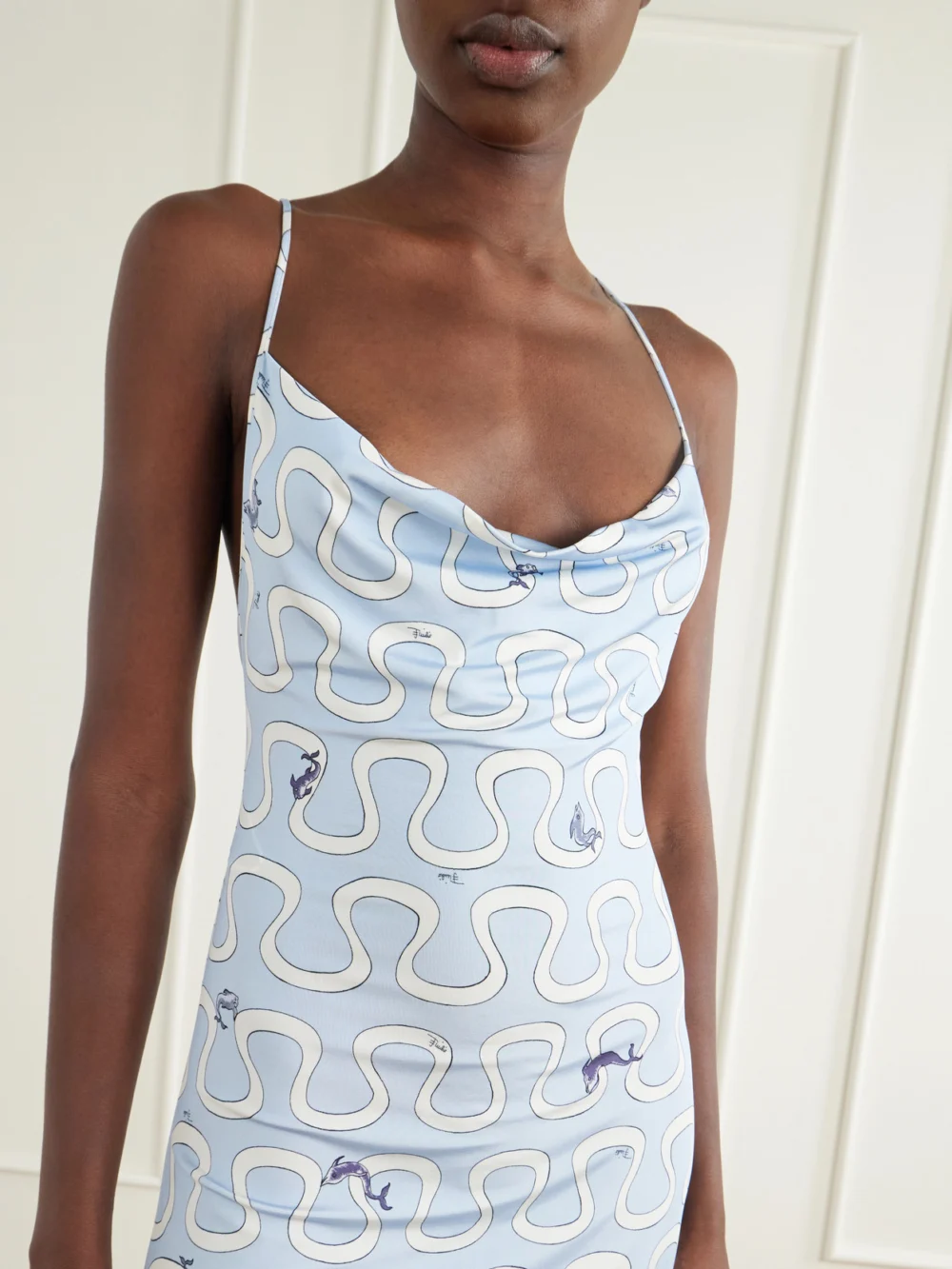Close-up detail of the Pucci Printed Satin Dress