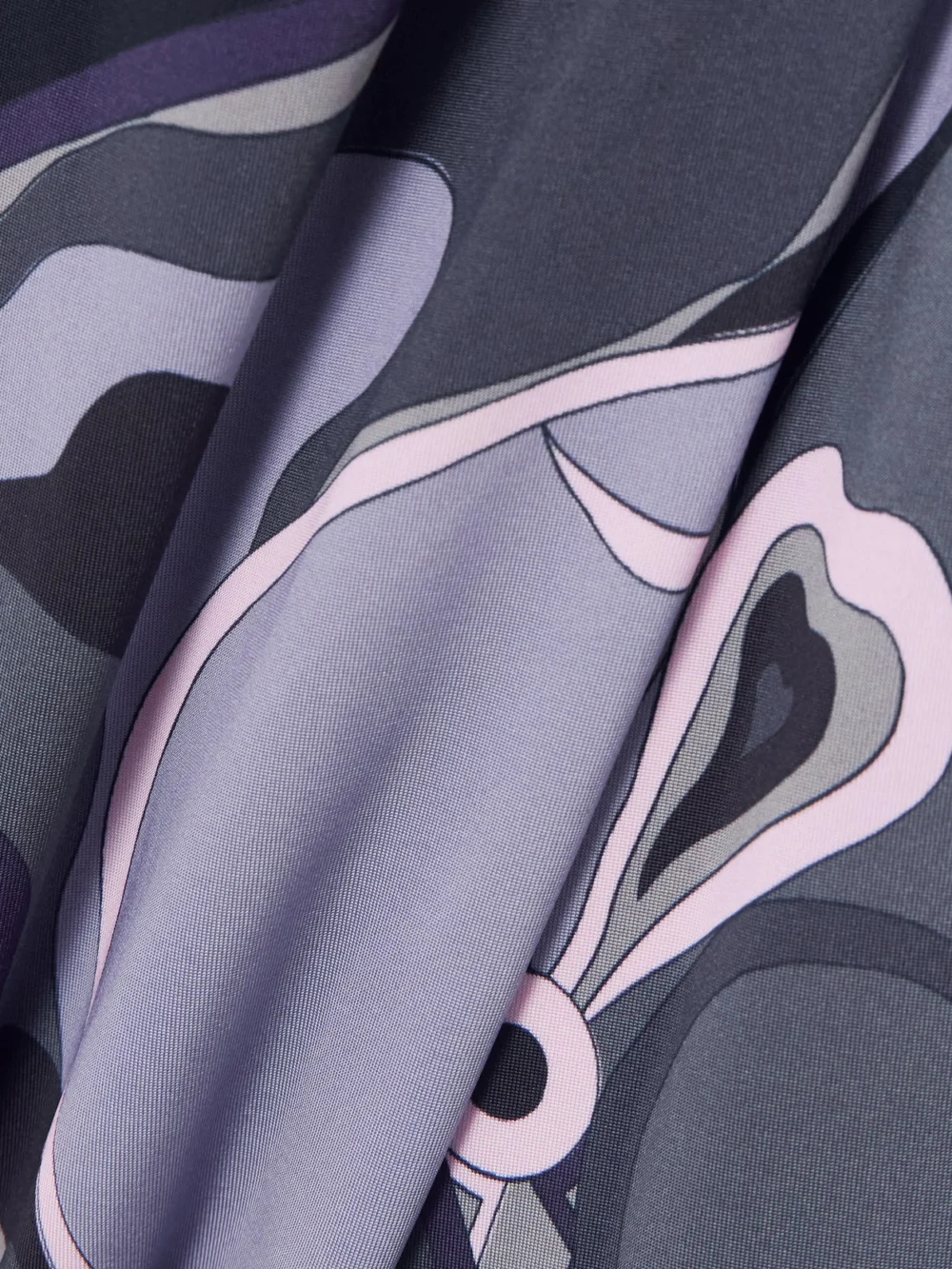 Close-up detail of the Pucci Printed Satin-jersey Mini Dress