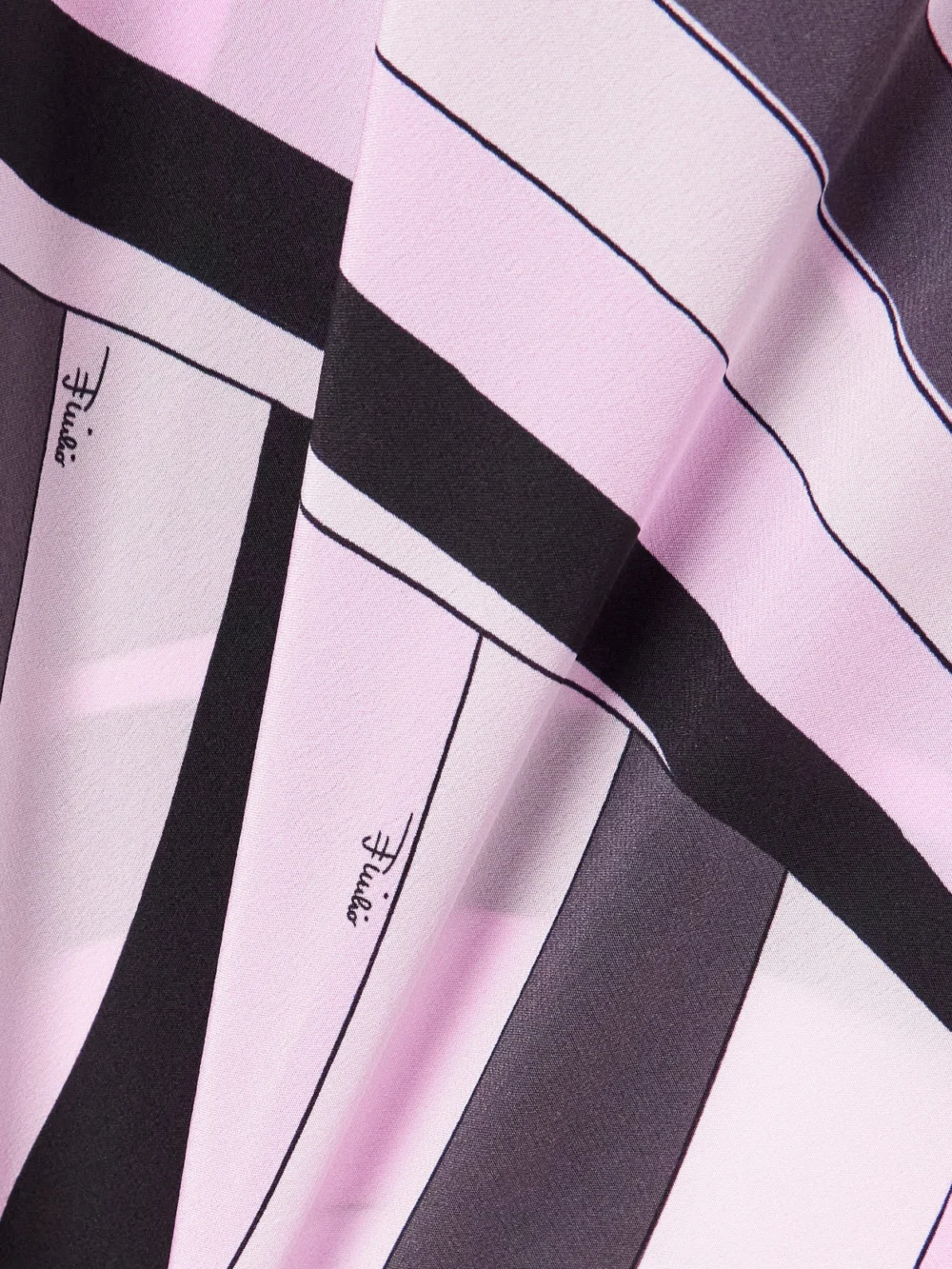 Close-up detail of the Pucci Printed Silk Crepe De Chine Maxi Dress