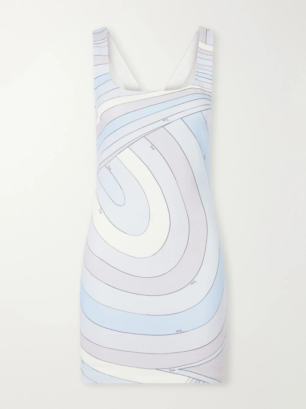 Pucci Printed Stretch-jersey Mini Dress in light blue