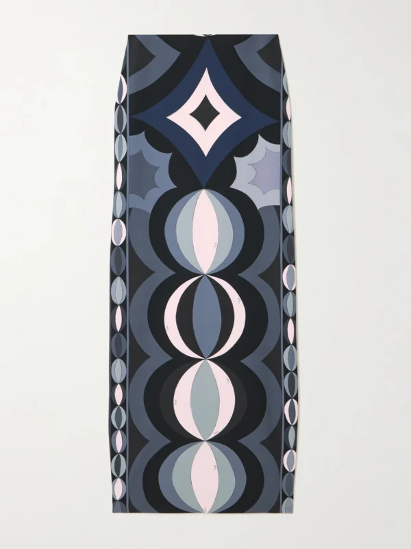 Pucci Printed Stretch-scuba Maxi Skirt