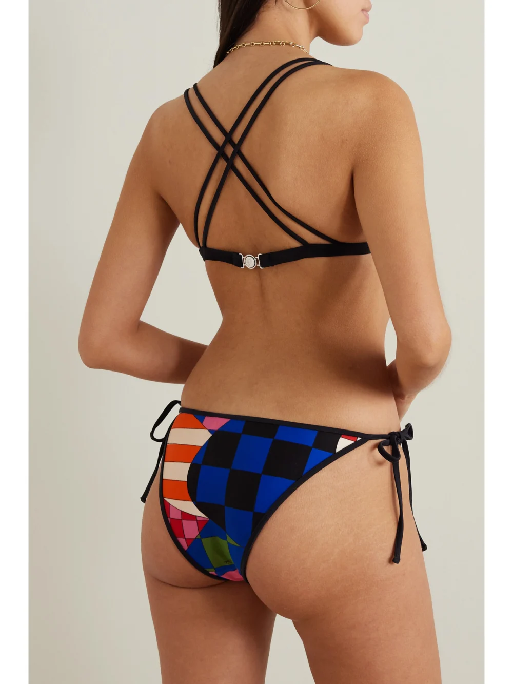 Back view of the Pucci Printed Triangle Bikini Top