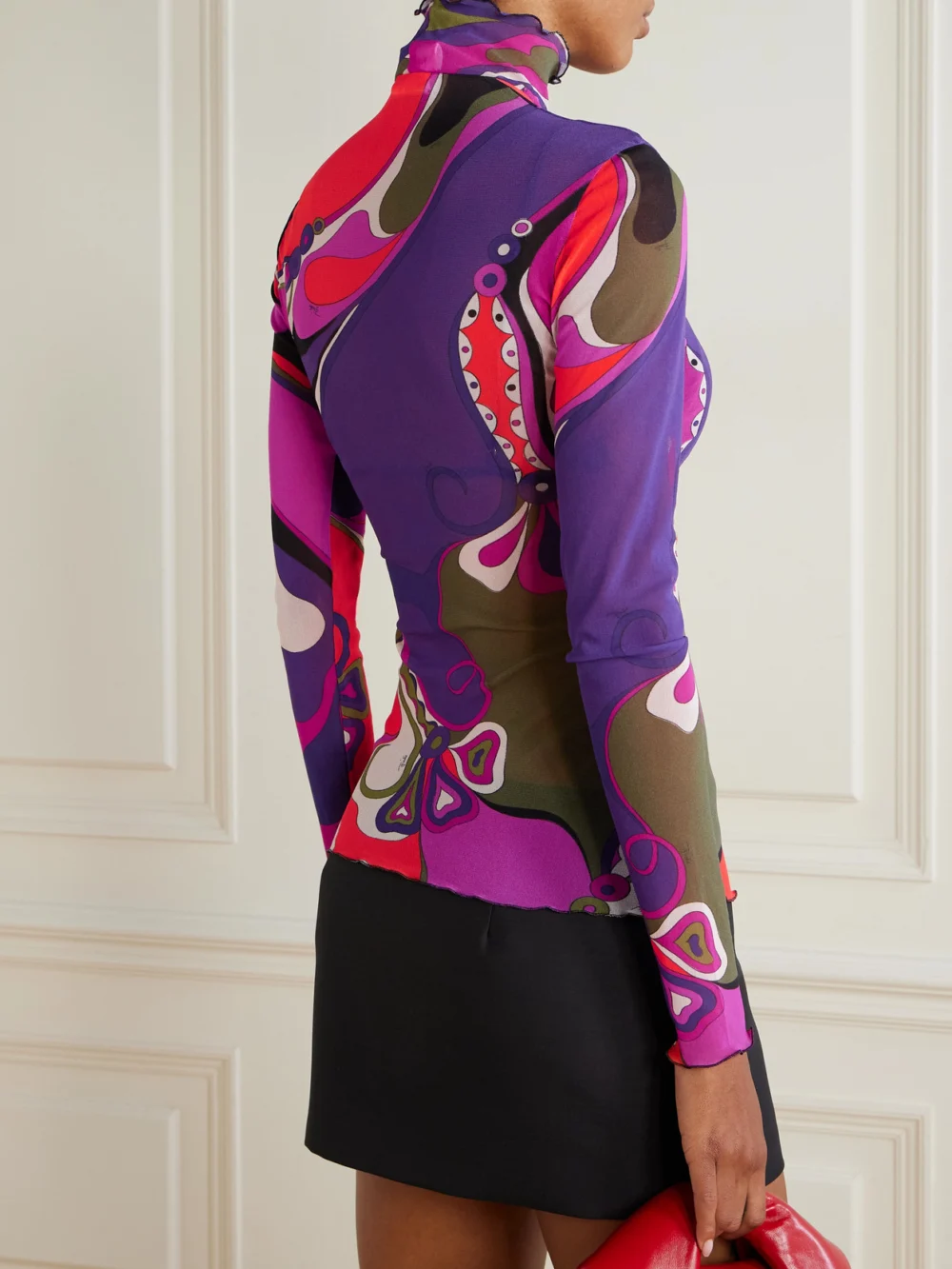 Back view of the Pucci Printed Tulle Blouse