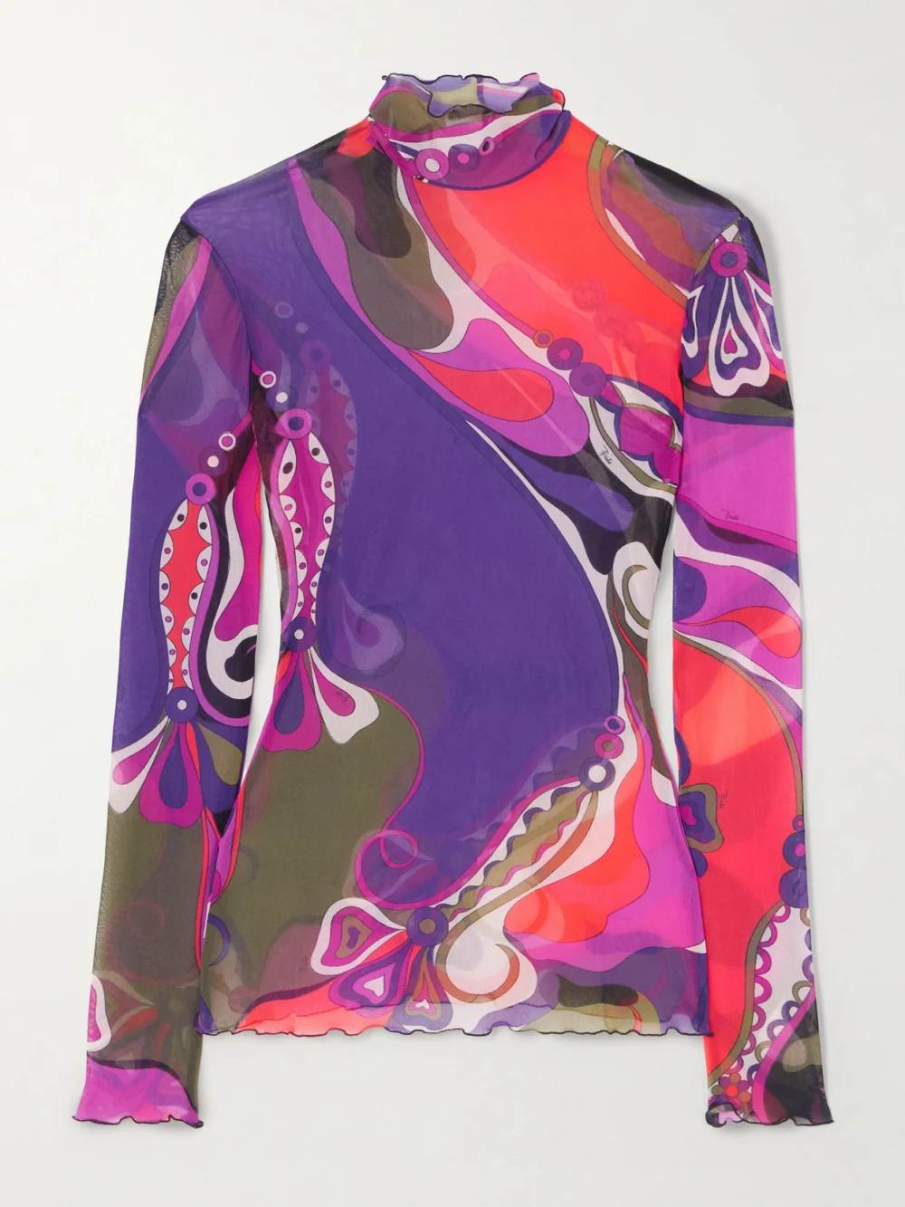 Pucci Printed Tulle Blouse in multi