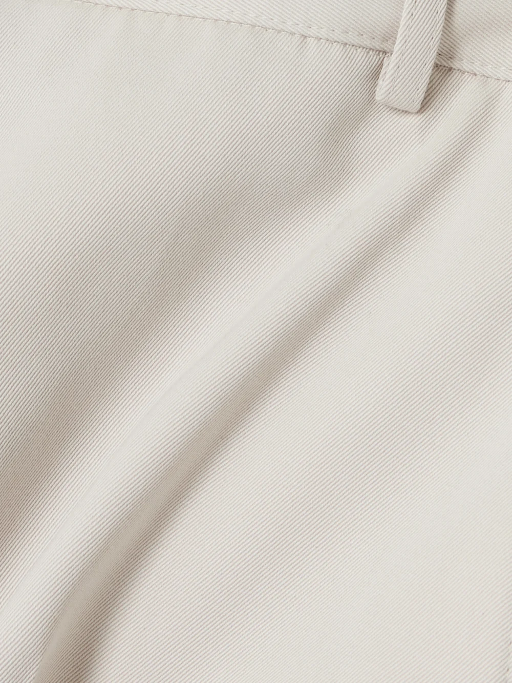 Close-up detail of the Purdey Cotton and Wool-blend Twill Straight-leg Pants