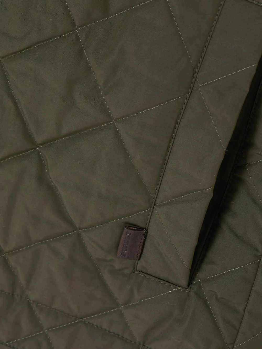 Close-up detail of the Purdey Quilted Shell Vest