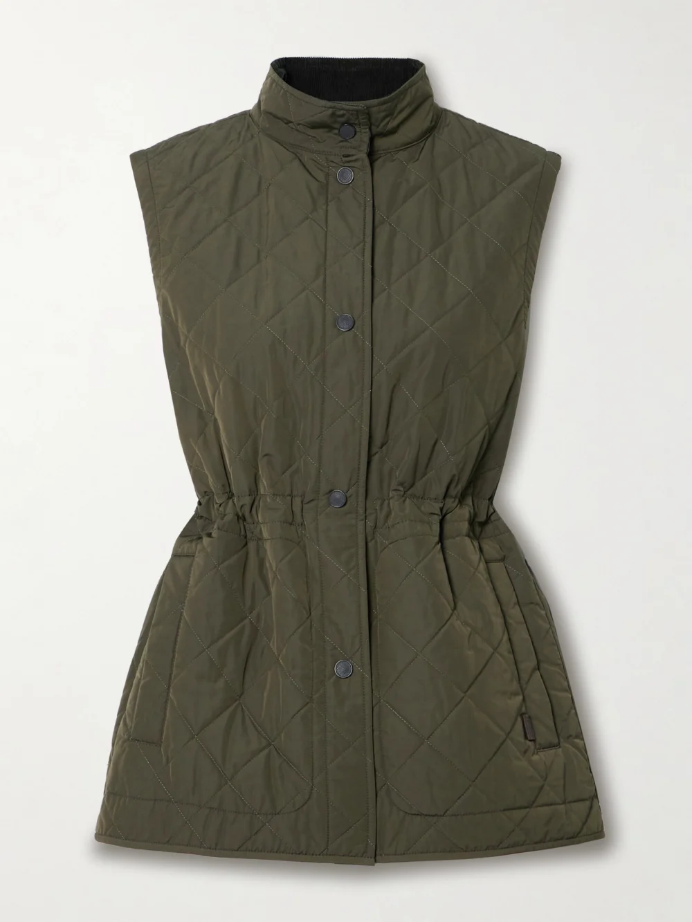 Purdey Quilted Shell Vest in dark green