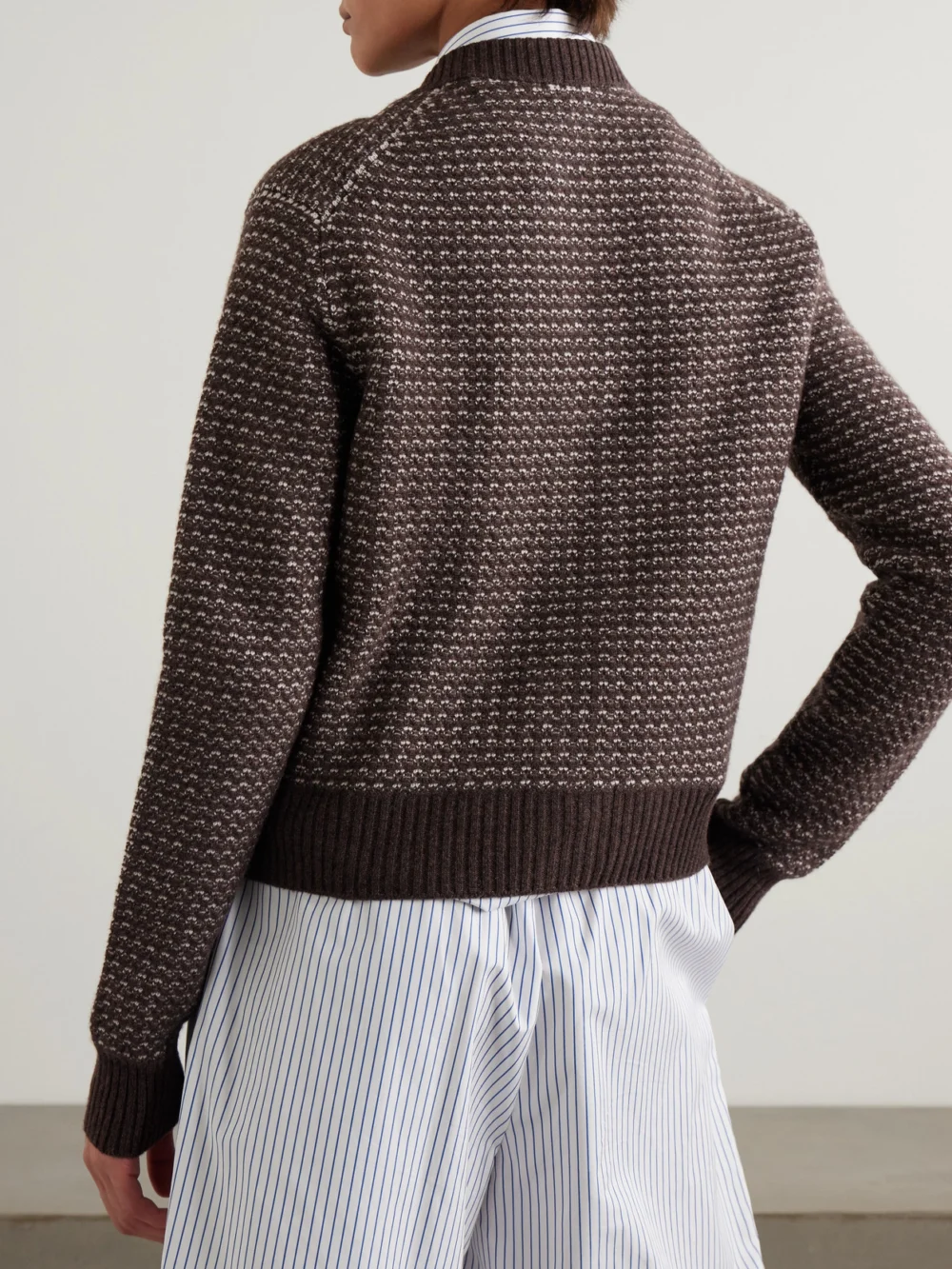 Back view of the Purdey Rosebank Cashmere Cardigan