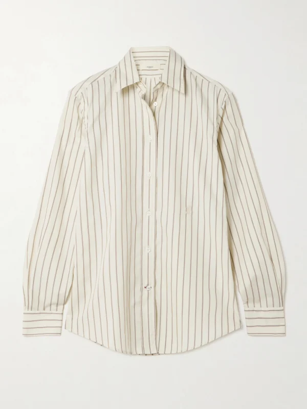 Purdey Striped Cotton and Silk-blend Shirt