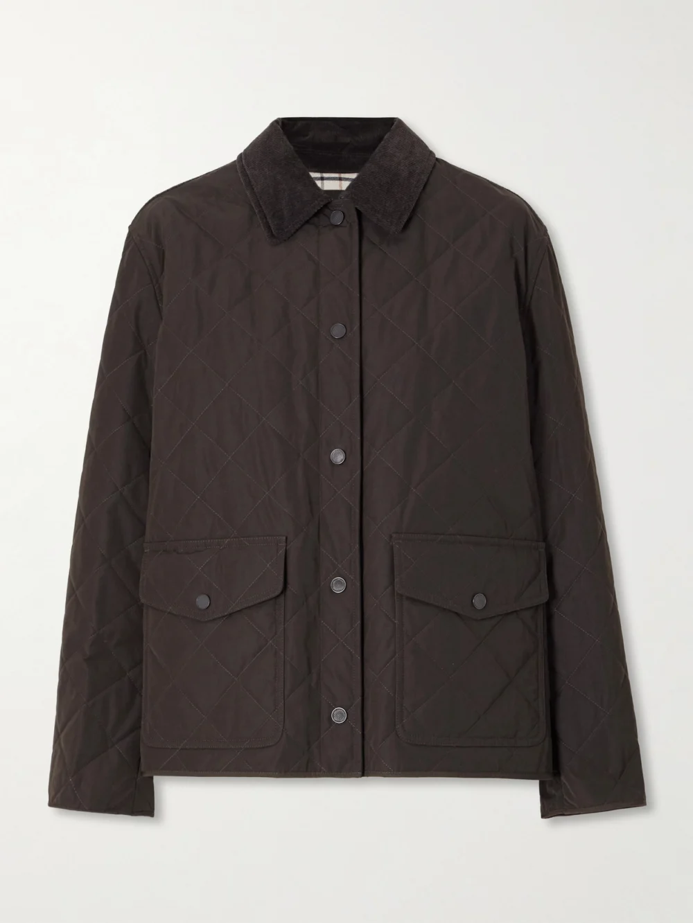 Purdey Winchester Corduroy-trimmed Quilted Shell Jacket in brown
