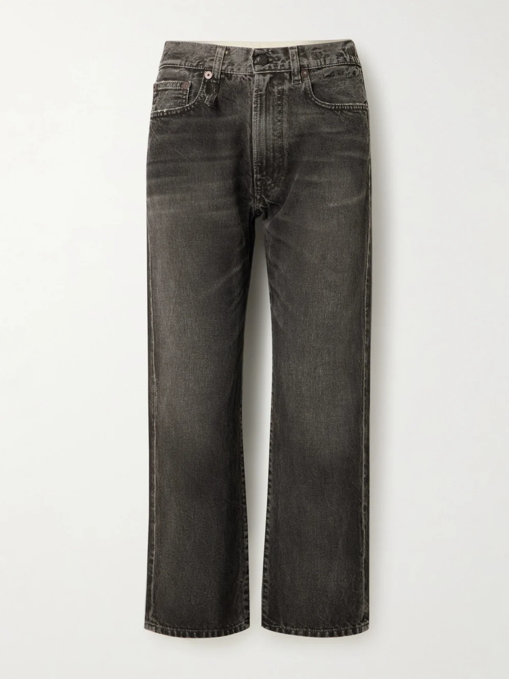 R13 Boyfriend Low-rise Wide-leg Jeans in gray