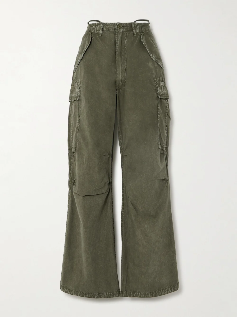 R13 Cotton-twill Cargo Pants in army green