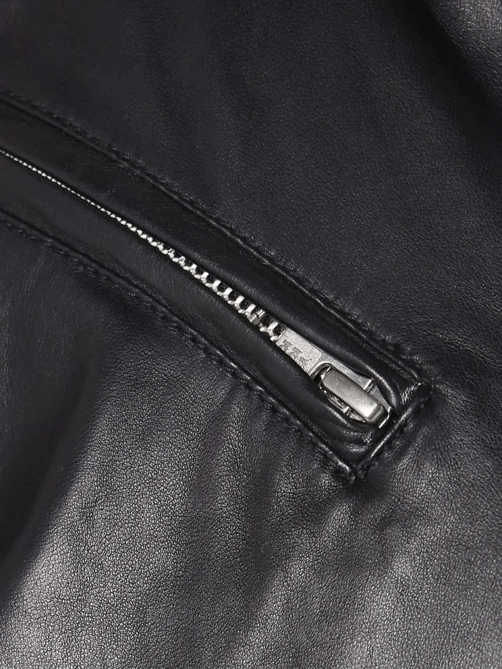 Close-up detail of the R13 Leather Jacket