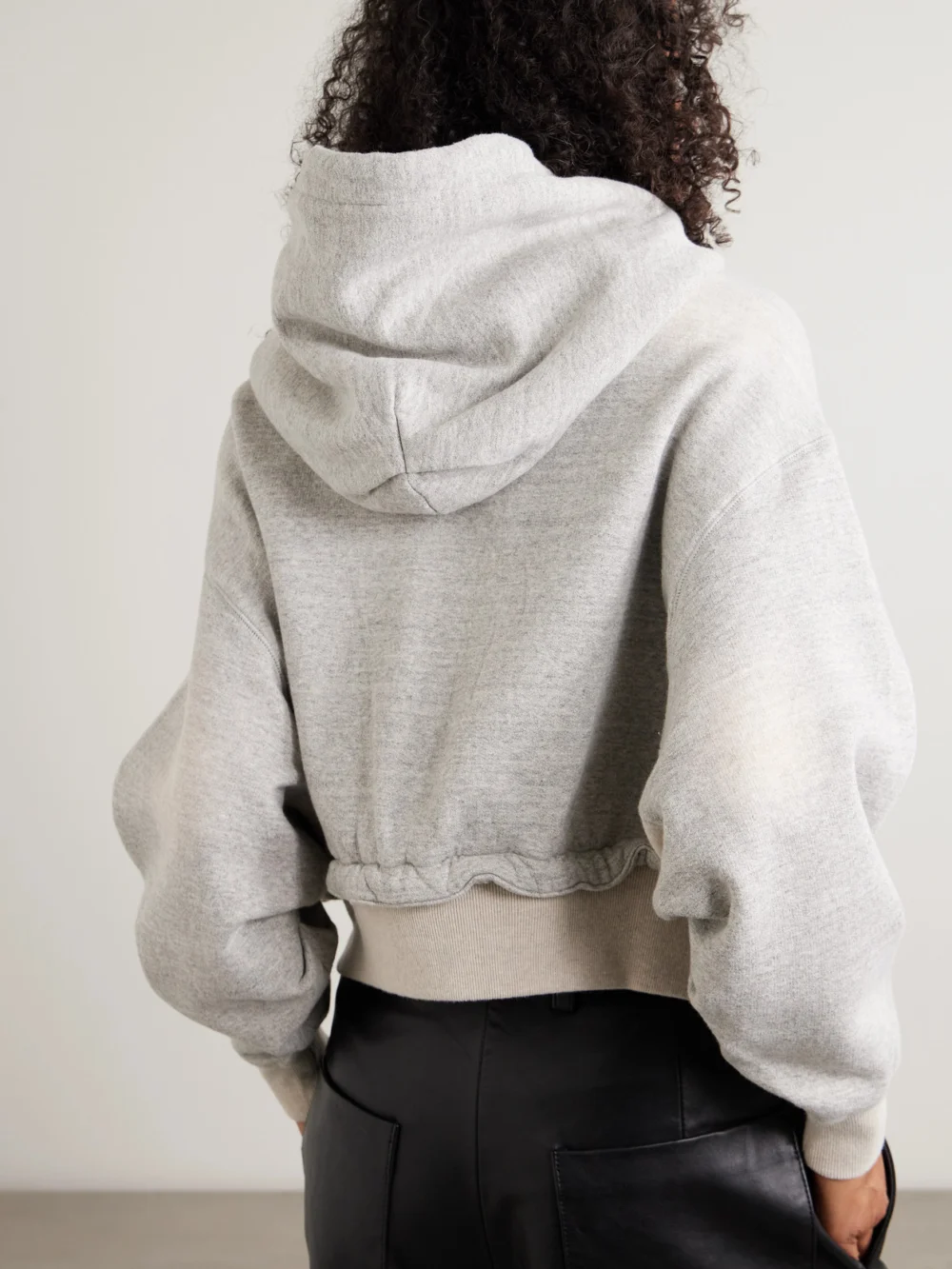 Back view of the R13 Tie-detailed Cotton-jersey Hoodie